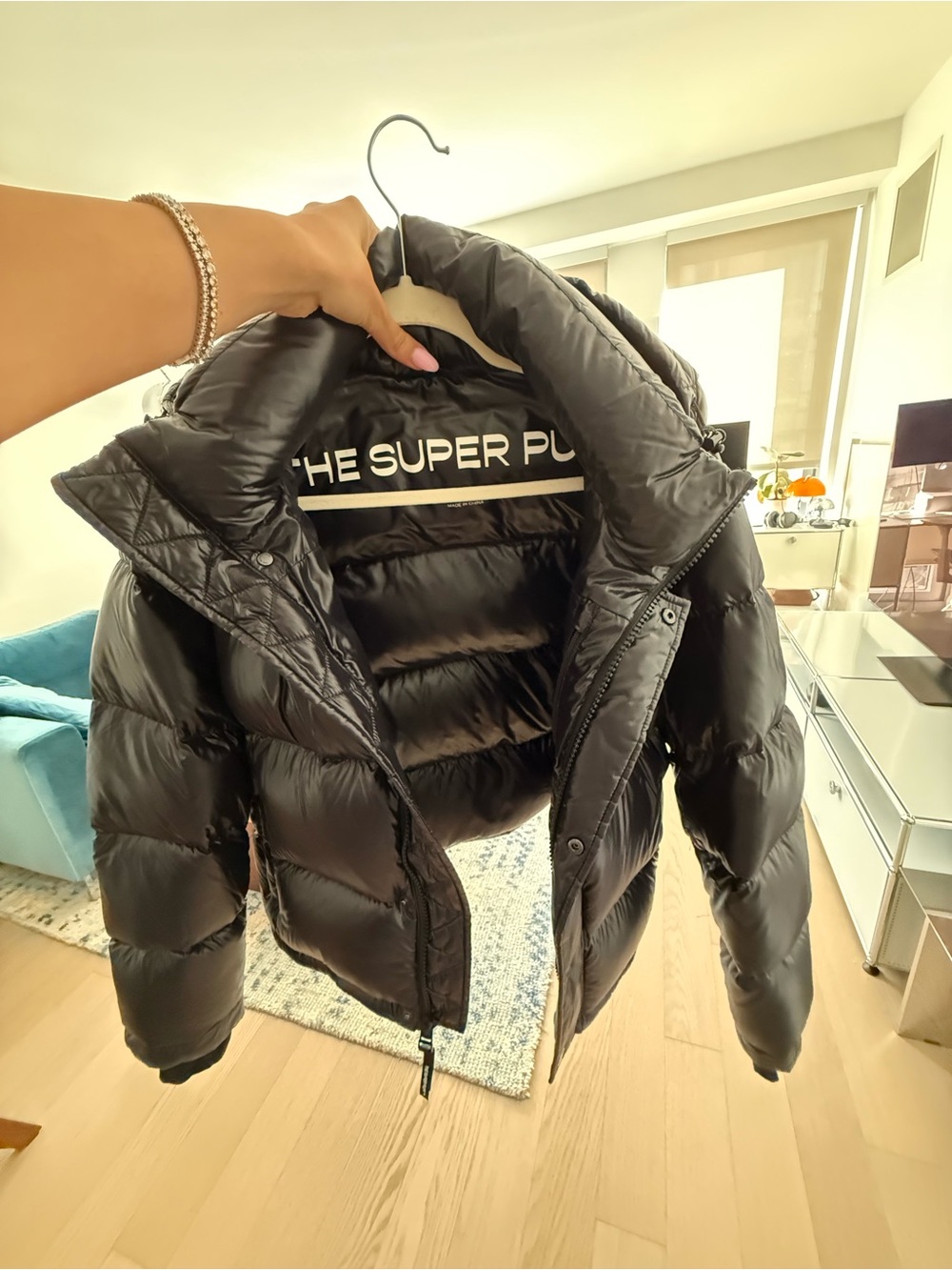 Aritzia Black The Super Puffer Jacket